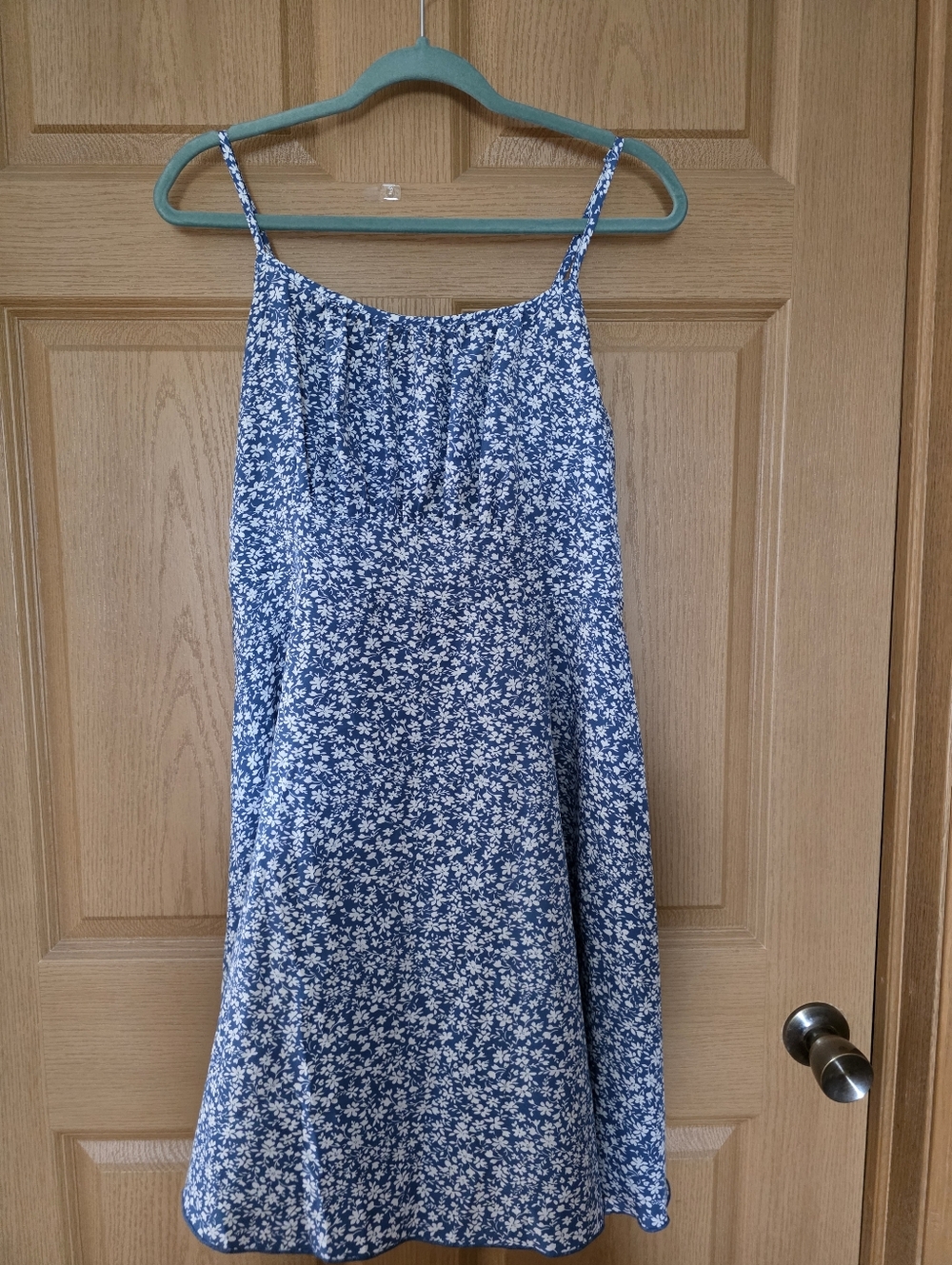 SHEIN Curve Blue Floral Mini Dress | Size 0XL | Adjustable Straps